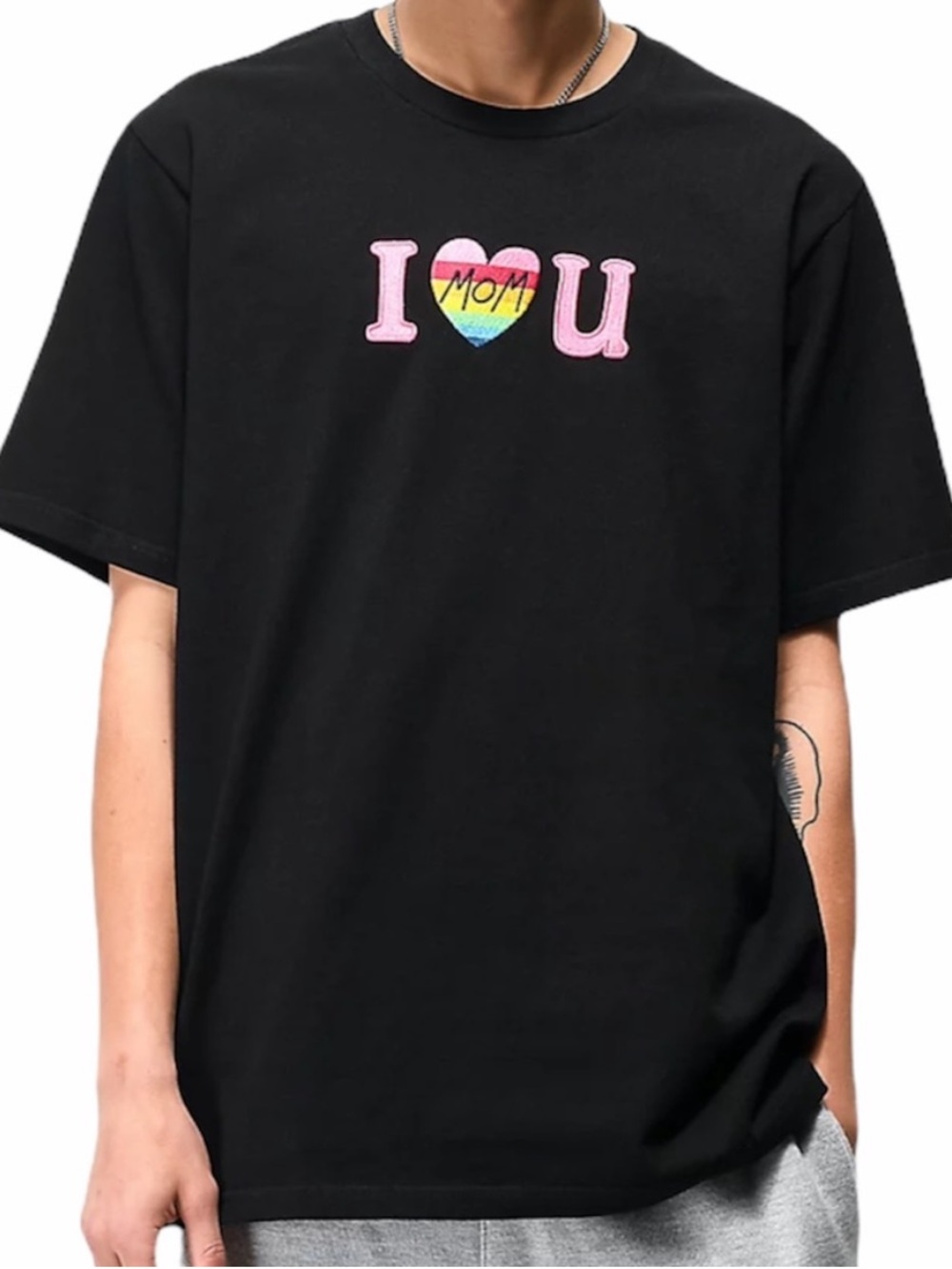 TEDDY FRESH by Hila Klein H3 I Heart U T-Shirt Black Embroidered Large